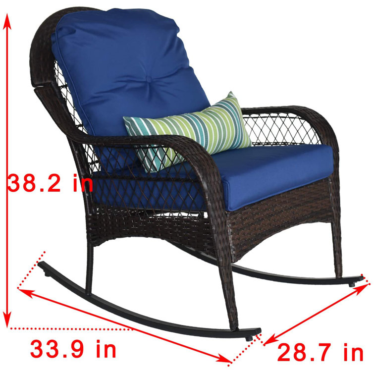 Sundale outdoor wicker rocking chair rattan outdoor patio yard furniture best sale all